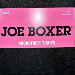 New 2 Pair Microfiber Tights | Joe Boxer | Size 9-11 | 95% Nylon & 5% Spandex